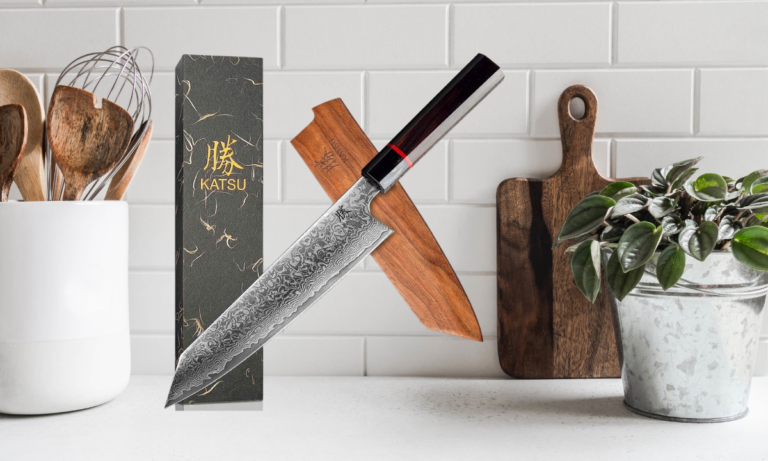 KATSU Kiritsuke 8″ Damascus-Japanese Chef Knife Review