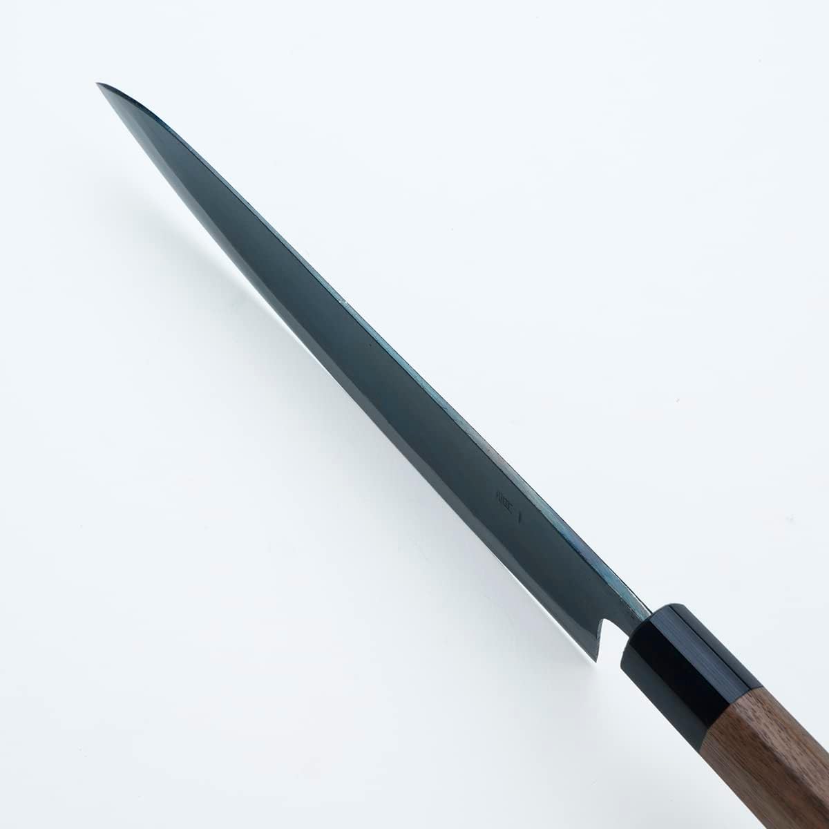 HONMAMON New Chefs Knife (Gyuto)210mm, Aogami Steel Kurouchi Double Bevel Japan, Walnut Handle