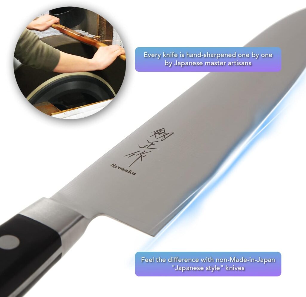 Syosaku Japanese Chef Knife Premium Molybdenum Stainless Steel, Gyuto 9.5-inch (240mm)
