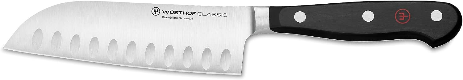 WÜSTHOF Classic 5 Santoku Knife, Black