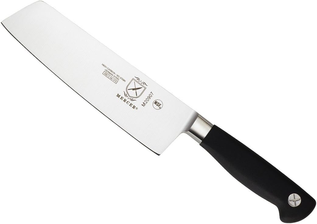 Mercer Culinary M20907 Genesis 7-Inch Nakiri Vegetable Knife,Black