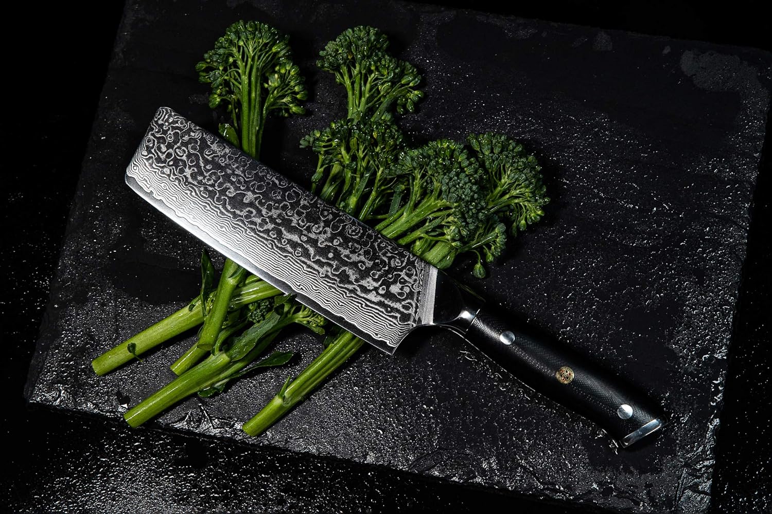 Oxford CHEF Nakiri Chef Knife 6.5 Inch - Damascus Japanese VG10 Super Steel 67 Layer High Carbon Stainless Steel