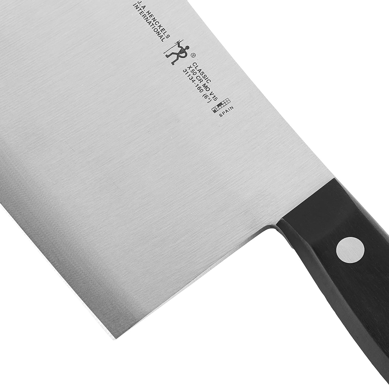 ZWILLING HENCKELS Classic Razor-Sharp 6-inch Meat Cleaver Knife, German Engineered Informed by 100+ Years of Mastery, Black/Stainless Steel