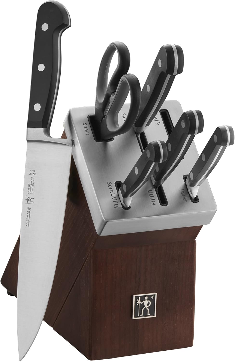 HENCKELS Classic Razor-Sharp 7-Piece Self-Sharpening Knife Set, Chef Knife, Bread Knife German Engineered Informed by 100+ Years of Mastery