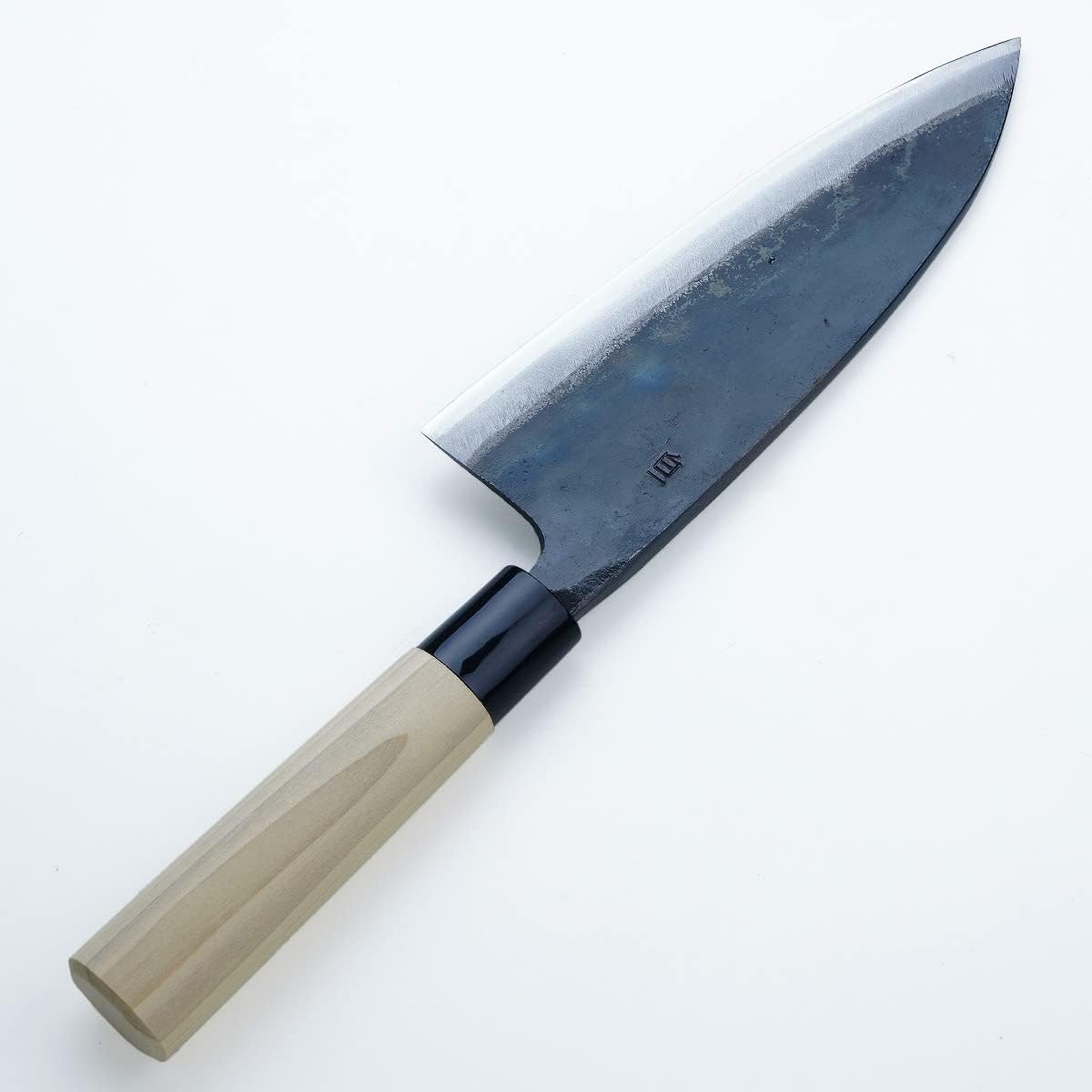 AZUMASYUSAKU Deba Hocho (Kitchen Knife) 180mm(ABT 7.1 Inch), Blade Edge : Aogami Steel, TOSA Kurouchi, Double Bevel