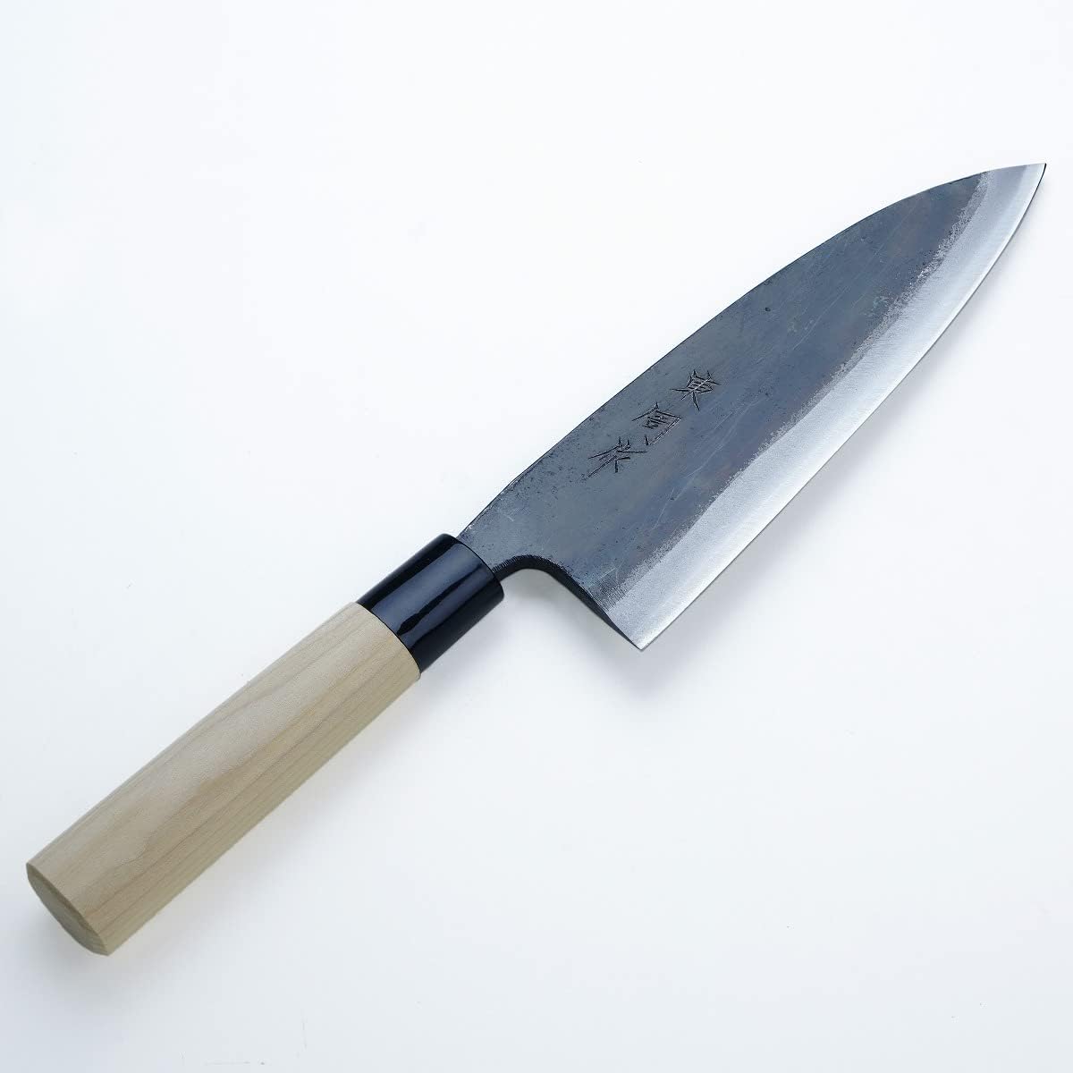 AZUMASYUSAKU Deba Hocho (Kitchen Knife) 180mm(ABT 7.1 Inch), Blade Edge : Aogami Steel, TOSA Kurouchi, Double Bevel