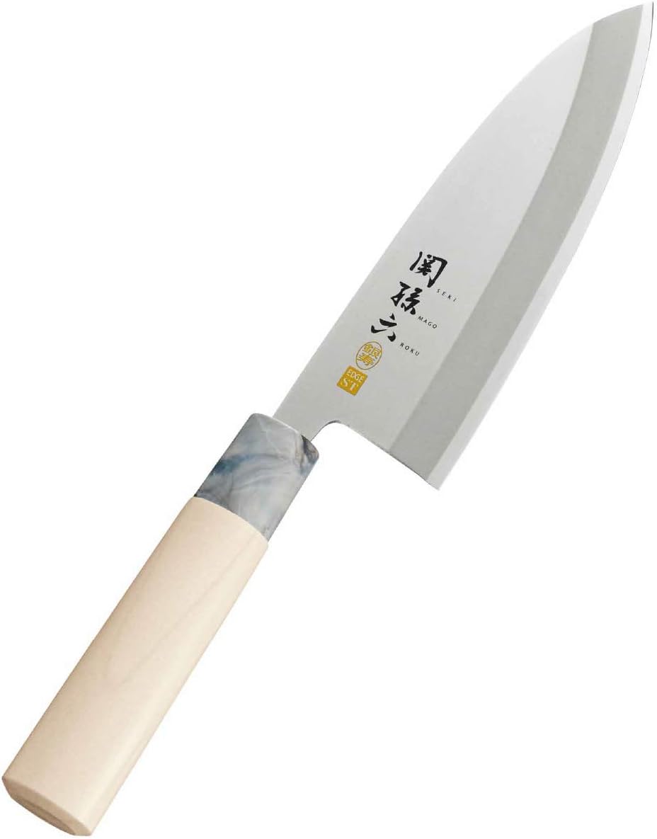 Kai Corporation KAI AK5063 Deba Knife Seki Magoroku Ginju, Stainless Steel, 6.5 inches (165 mm), Made in Japan