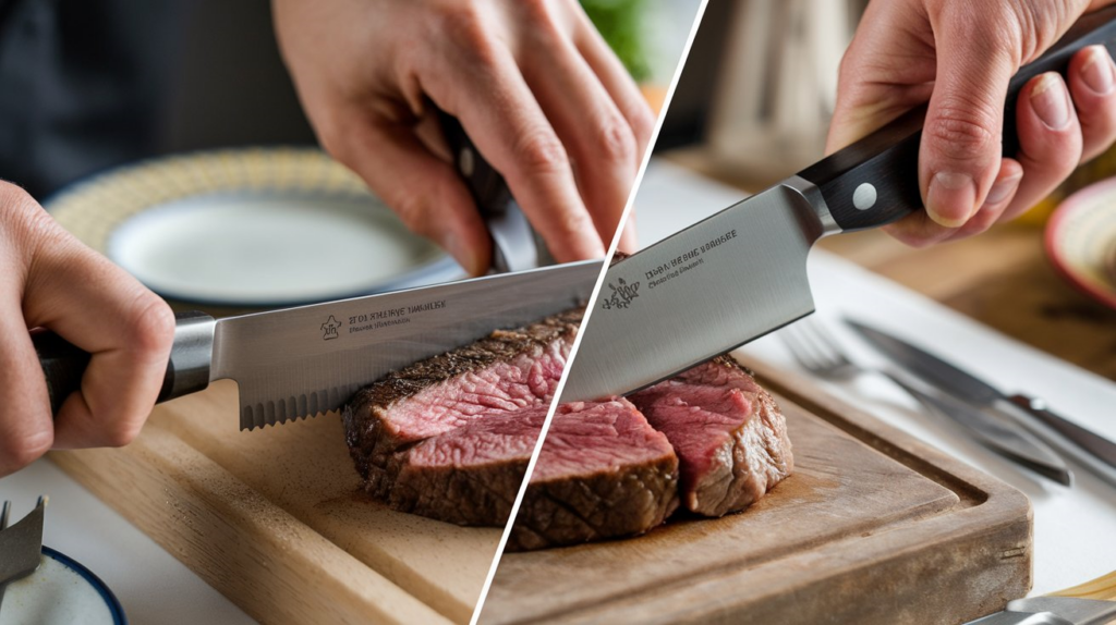 The Benefits of Serrated vs. Straight-Edged Steak Knives 