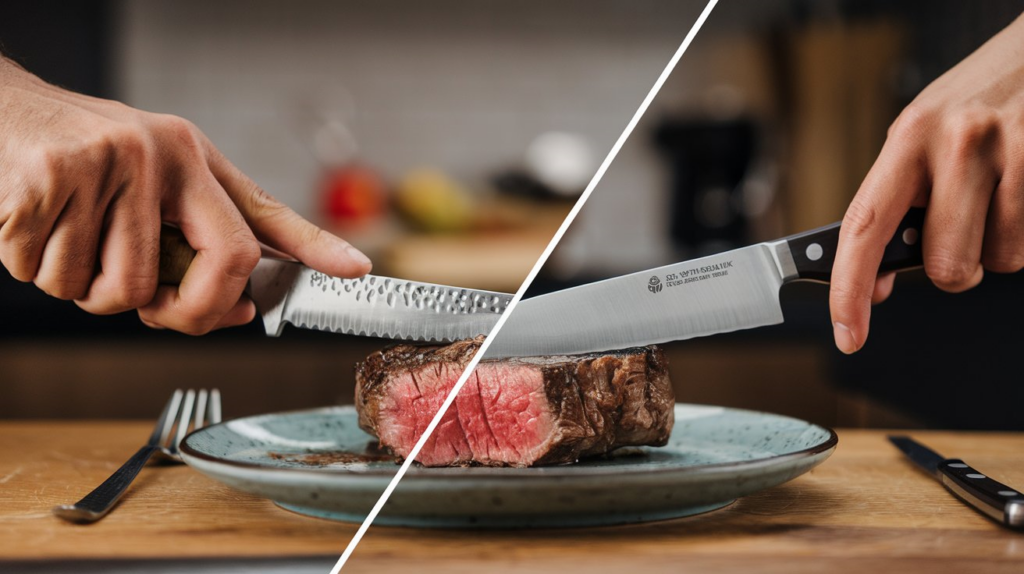 The Benefits of Serrated vs. Straight-Edged Steak Knives